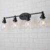 BS18128.0.BS18128BK Soft Seeded Vanity Light – 4 Light