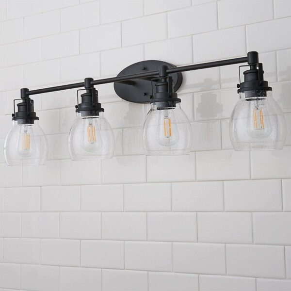 BS18128.1.BS18128BK Soft Seeded Vanity Light – 4 Light – view 2