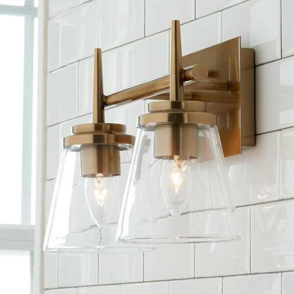 Tapered Spike Vanity Light – 2 Light – view 3