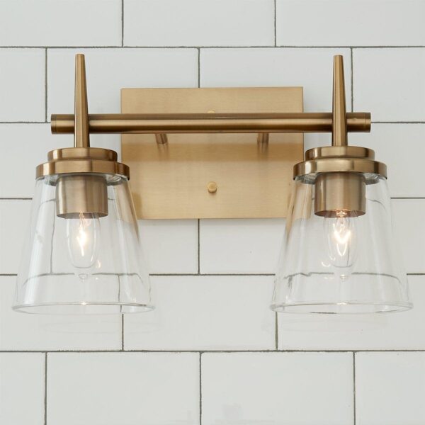 Tapered Spike Vanity Light – 2 Light – view 4