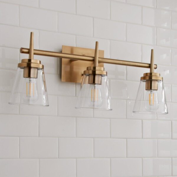 Tapered Spike Vanity Light – 3 Light – view 2