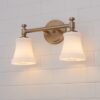 BS18167.0.BS18167AB Mercer White Glass Vanity Light – 2 Light
