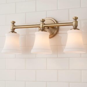 Mercer White Glass Vanity Light – 3 Light