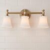 Mercer White Glass Vanity Light – 3 Light – view 4