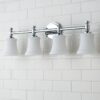 Mercer White Glass Vanity Light – 4 Light – view 2