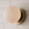 BS18174.0.BS18174AB Modern Milky Globe Bath Sconce