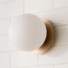 BS18174.1.BS18174AB Modern Milky Globe Bath Sconce – view 2