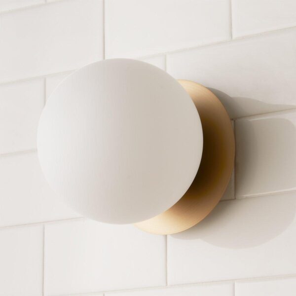 BS18174.1.BS18174AB Modern Milky Globe Bath Sconce – view 2