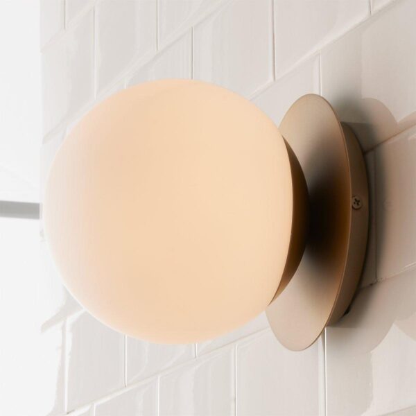 BS18174.2.BS18174AB Modern Milky Globe Bath Sconce – view 3