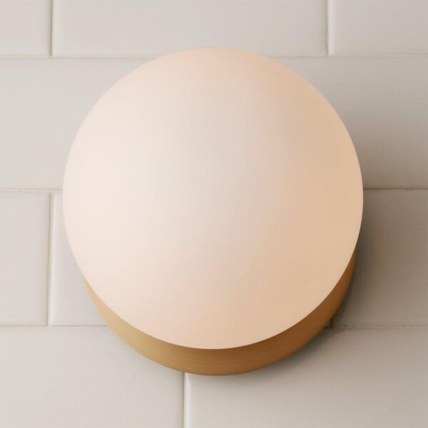 BS18174.3.BS18174AB Modern Milky Globe Bath Sconce – view 4