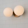 BS18175.0.BS18175AB Modern Milky Globe Vanity Light – 2 Light