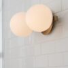 BS18175.2.BS18175AB Modern Milky Globe Vanity Light – 2 Light – view 3