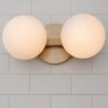 BS18175.3.BS18175AB Modern Milky Globe Vanity Light – 2 Light – view 4