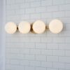 Modern Milky Globe Vanity Light – 4 Light