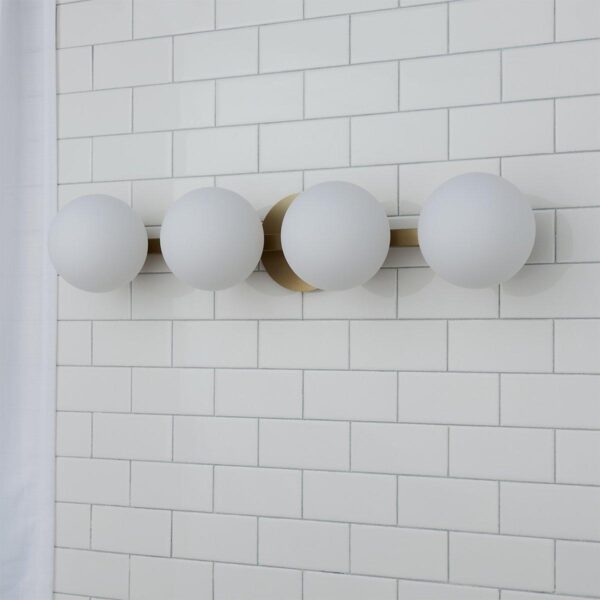 Modern Milky Globe Vanity Light – 4 Light – view 2