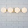 Modern Milky Globe Vanity Light – 4 Light – view 4