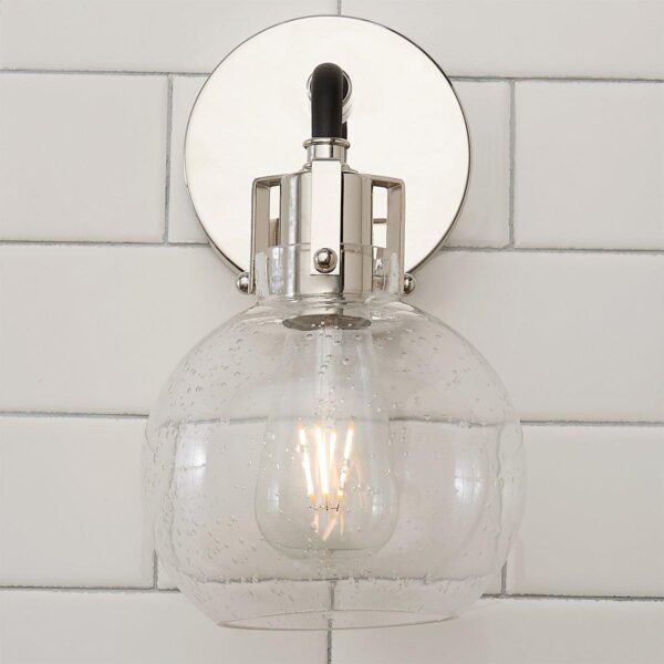 Hinley Seeded Glass Sconce – view 4