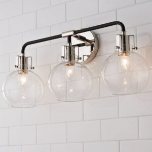 Hinley Seeded Glass Vanity Light – 3 Light