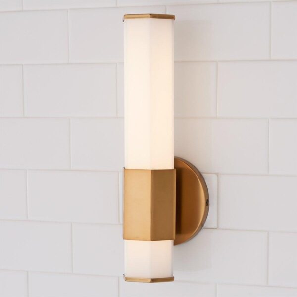 Contemporary Hexagon LED Bath Sconce