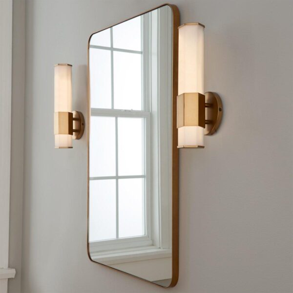 Contemporary Hexagon LED Bath Sconce – view 2