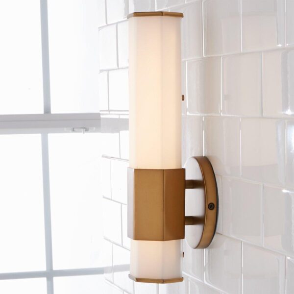 Contemporary Hexagon LED Bath Sconce – view 4