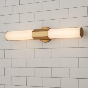 Contemporary Hexagon LED Vanity Light – Small