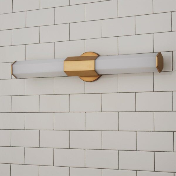 Contemporary Hexagon LED Vanity Light – Small – view 2