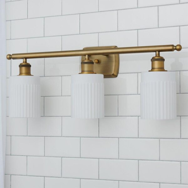Ridged Austin Vanity Light – 3 Light – view 2