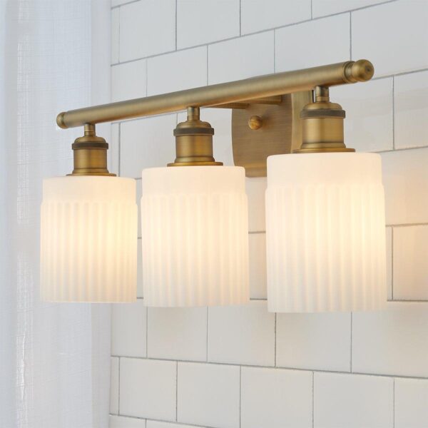 Ridged Austin Vanity Light – 3 Light – view 4