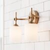 Jerdora Opal Glass Vanity Light – 2 Light – view 3