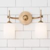 Jerdora Opal Glass Vanity Light – 2 Light – view 4