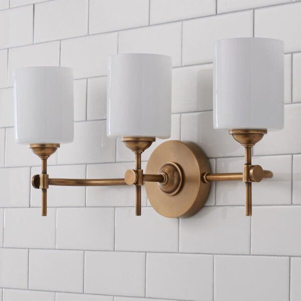 Jerdora Opal Glass Vanity Light – 3 Light – view 2