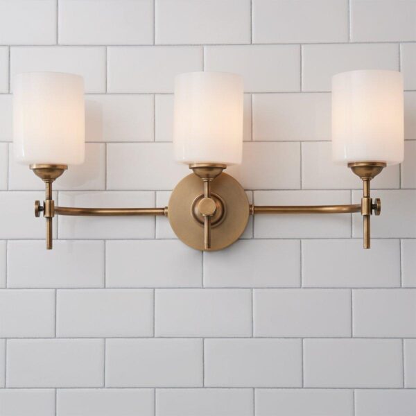 Jerdora Opal Glass Vanity Light – 3 Light – view 3