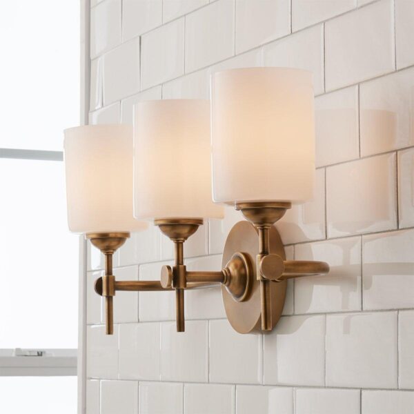 Jerdora Opal Glass Vanity Light – 3 Light – view 4