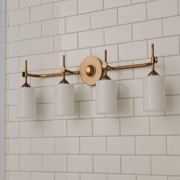 Jerdora Opal Glass Vanity Light – 4 Light – view 2