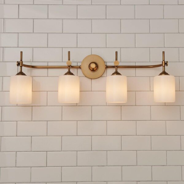 Jerdora Opal Glass Vanity Light – 4 Light – view 4