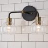 BS20165C.0.BS20165CBC Young House Love Clear Glass Bubble Vanity Light – 2 Light