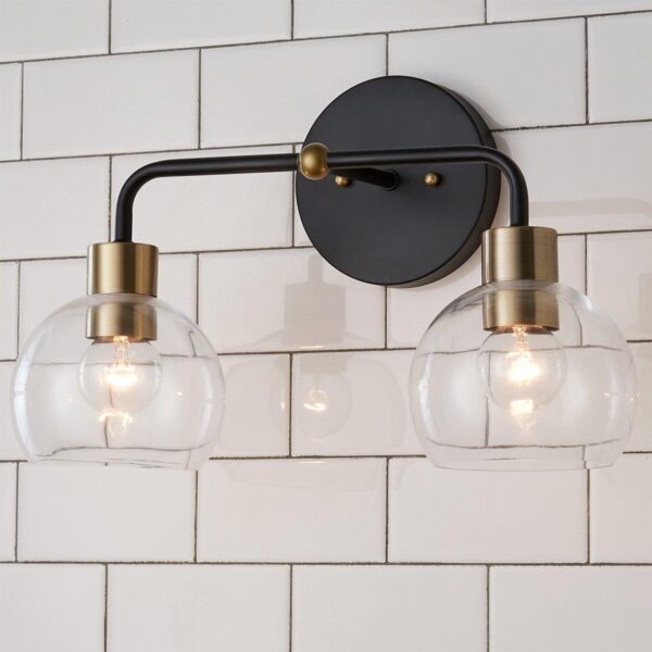 BS20165C.0.BS20165CBC Young House Love Clear Glass Bubble Vanity Light – 2 Light