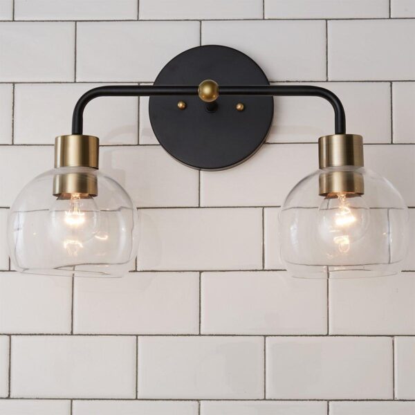 BS20165C.2.BS20165CBC Young House Love Clear Glass Bubble Vanity Light – 2 Light – view 3