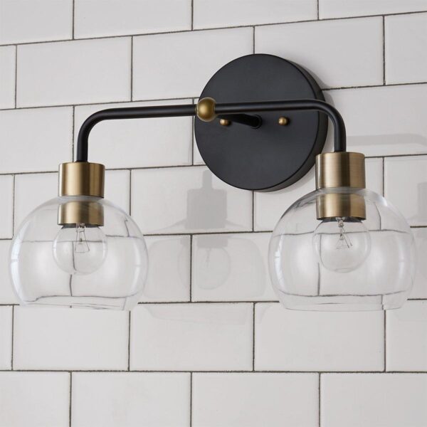BS20165C.3.BS20165CBC Young House Love Clear Glass Bubble Vanity Light – 2 Light – view 4