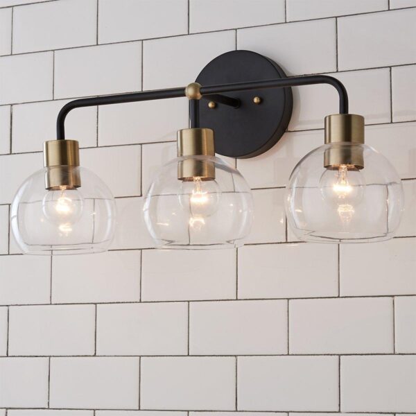 BS20166C.0.BS20166CBC Young House Love Clear Glass Bubble Vanity Light – 3 Light