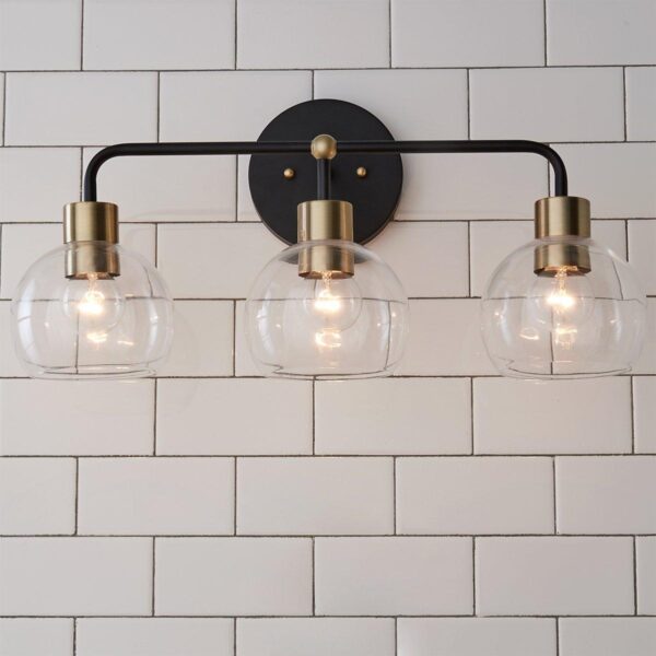 BS20166C.2.BS20166CBC Young House Love Clear Glass Bubble Vanity Light – 3 Light – view 3