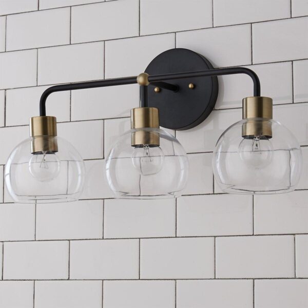 BS20166C.3.BS20166CBC Young House Love Clear Glass Bubble Vanity Light – 3 Light – view 4