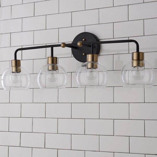 Young House Love Clear Glass Bubble Vanity Light – 4 Light – view 4