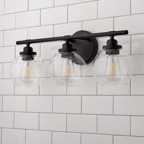 Simple Globe Vanity Light – 3 Light – view 2