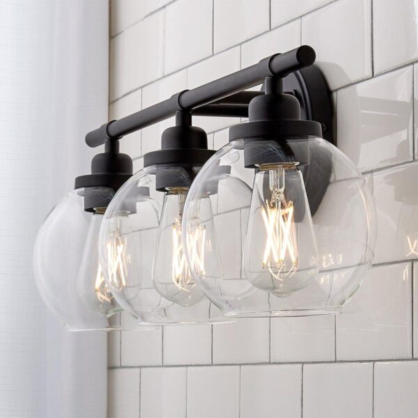 Simple Globe Vanity Light – 3 Light – view 4