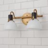 BS22001.1.BS22001AB Vienna White Glass Vanity Light – 2 Light – view 2