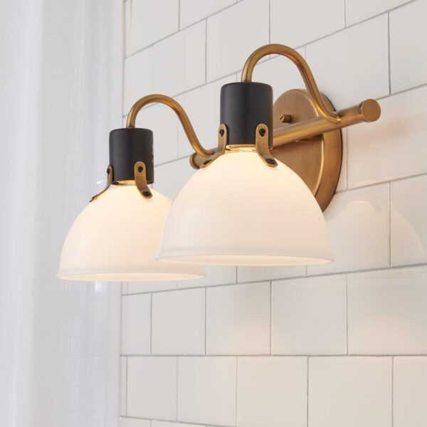 BS22001.3.BS22001AB Vienna White Glass Vanity Light – 2 Light – view 4