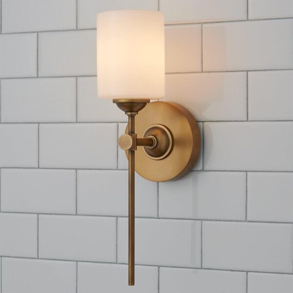 Jerdora Opal Glass Bath Sconce
