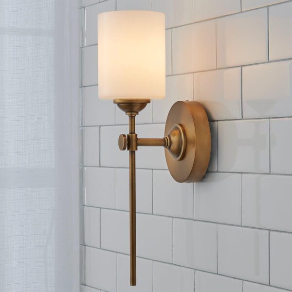 Jerdora Opal Glass Bath Sconce – view 3
